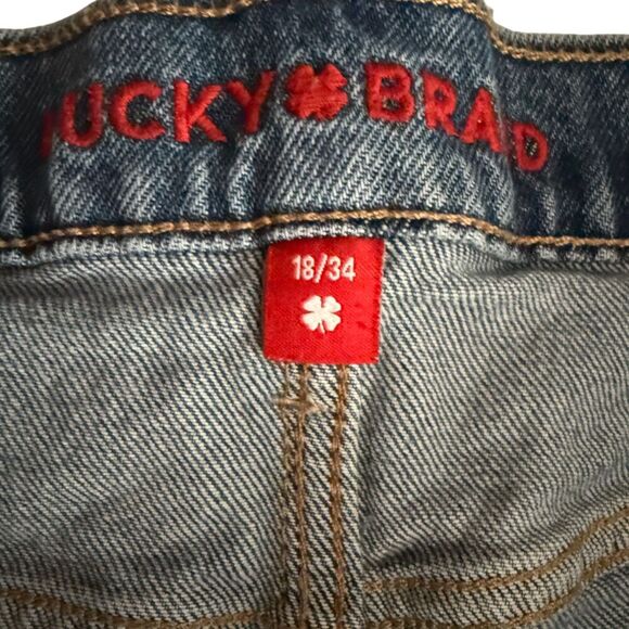 Lucky Brand Ripped Blue Jean Denim Shorts Size 18 - Picture 8 of 15